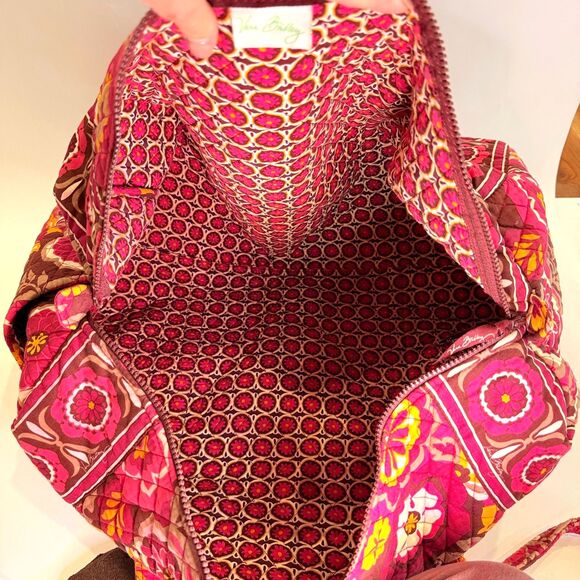 Vera Bradley Large Duffel Bag Carnaby Floral Quilted Cotton Travel Bag Vintage - Picture 6 of 10